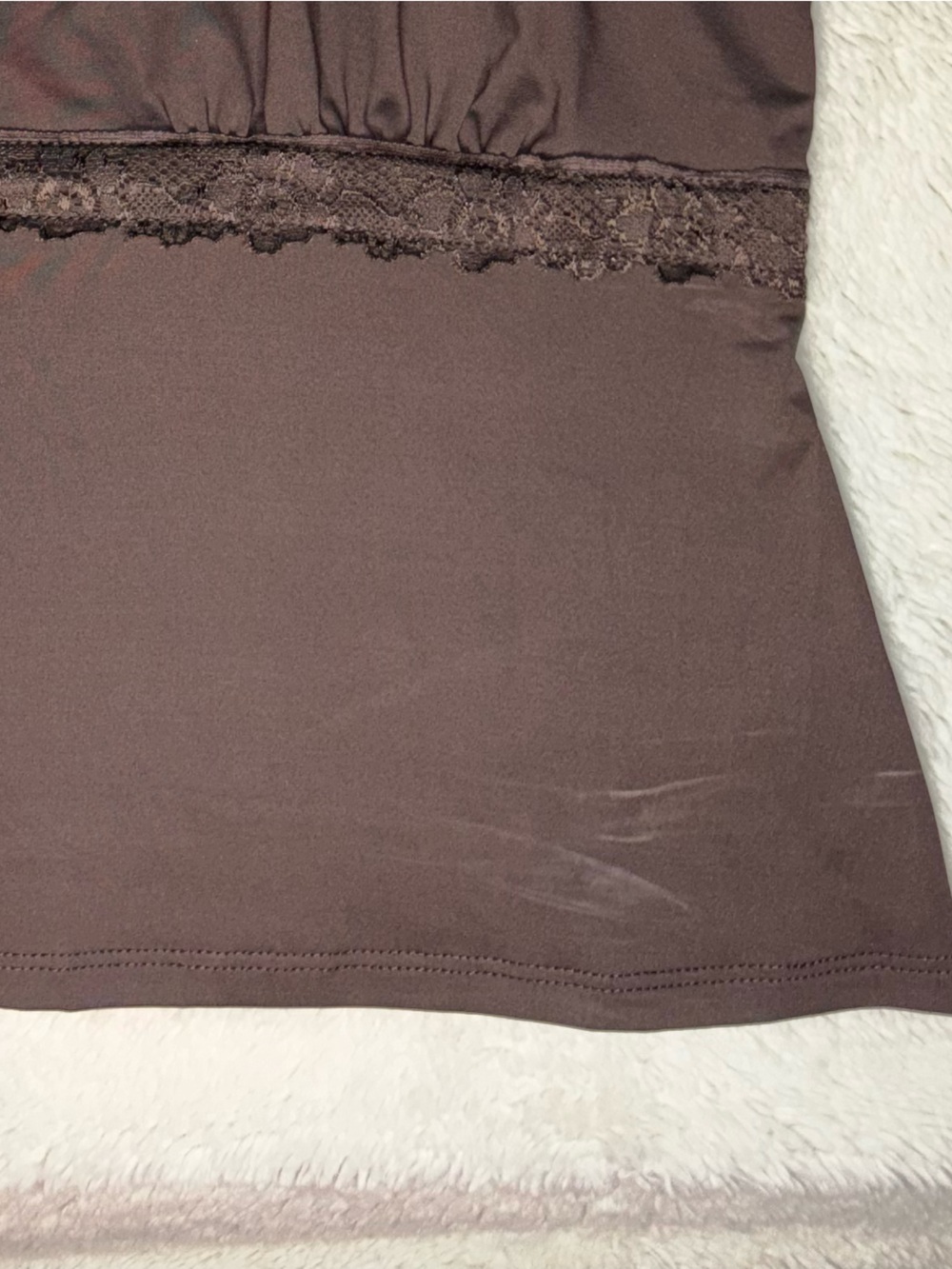 Wild Fable Chocolate Brown Lace Trim Smooth Camisole - Picture 7 of 7